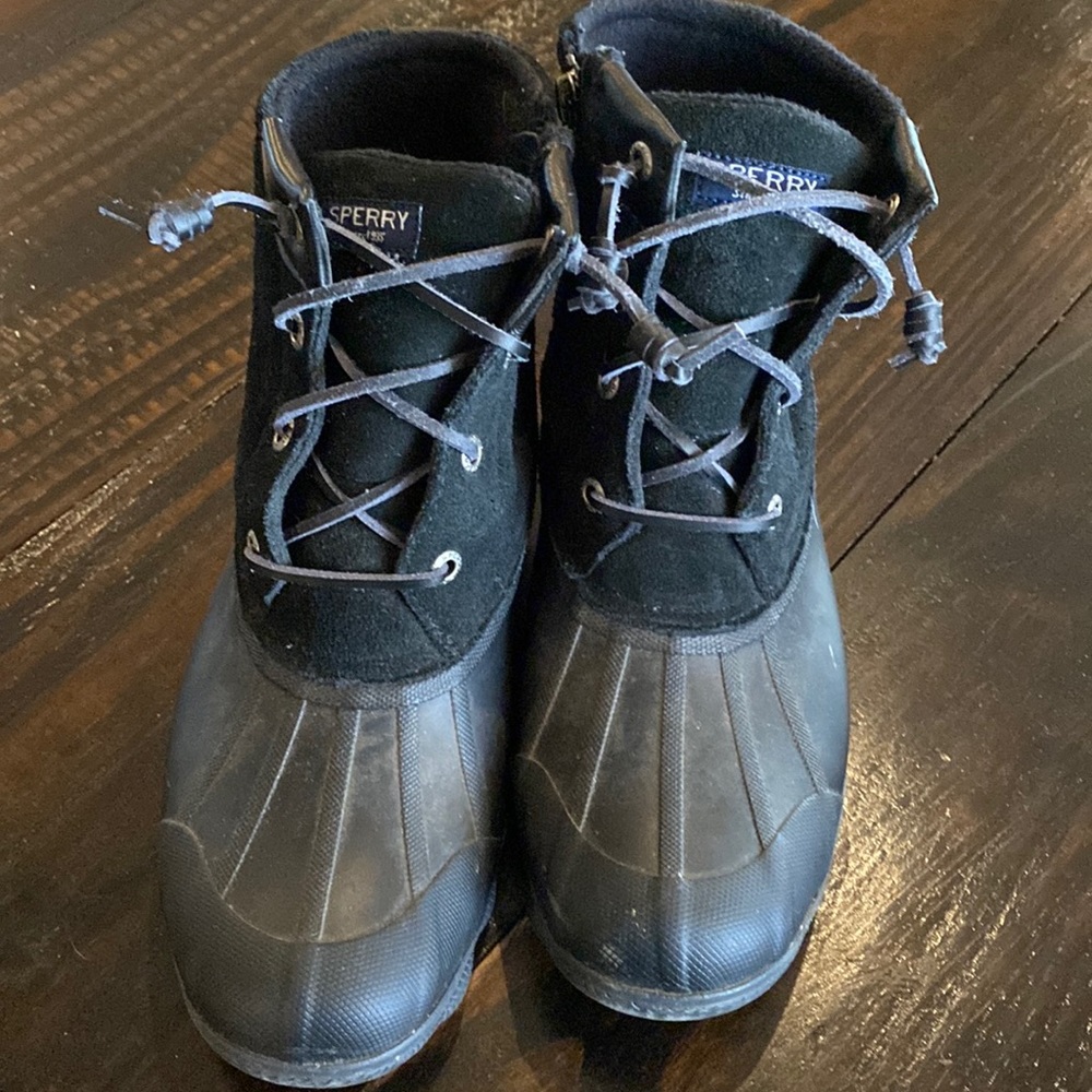 Sherry duck boots black womens 7.5